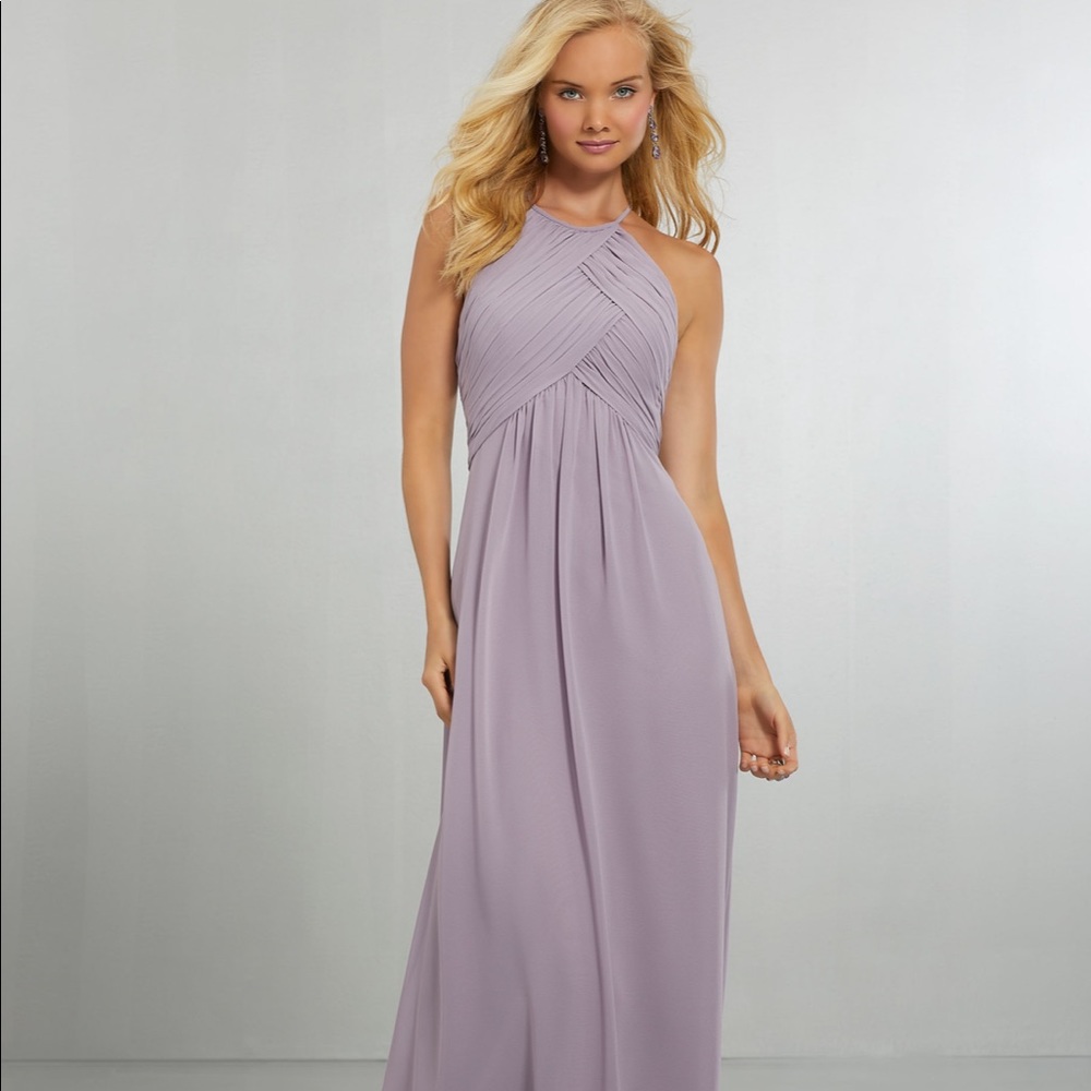 Morilee Chiffon Dress with Keyhole Back